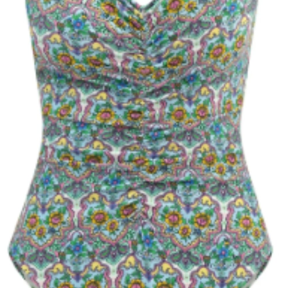 Jessica Simpson Multi Floral One Piece Swimsuit XS